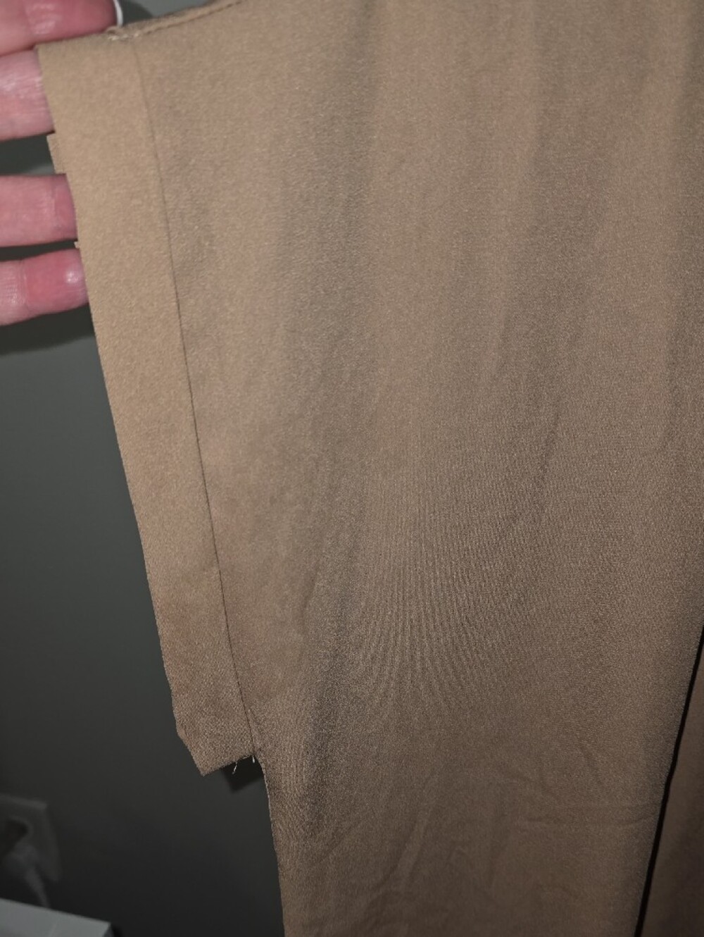 New York & Company Beige Boatneck Short Sleeve Blouse - Picture 3 of 4